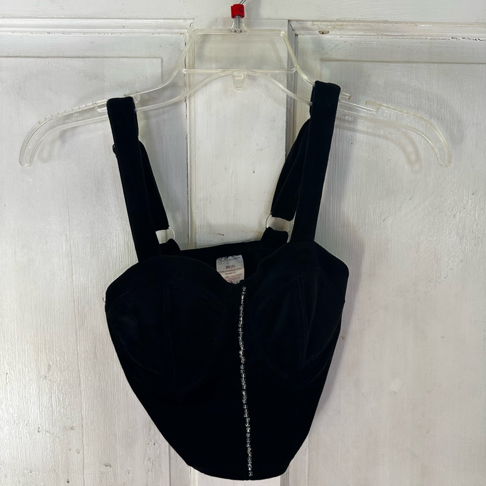 No Boundaries Black Camisole with Silver Accents